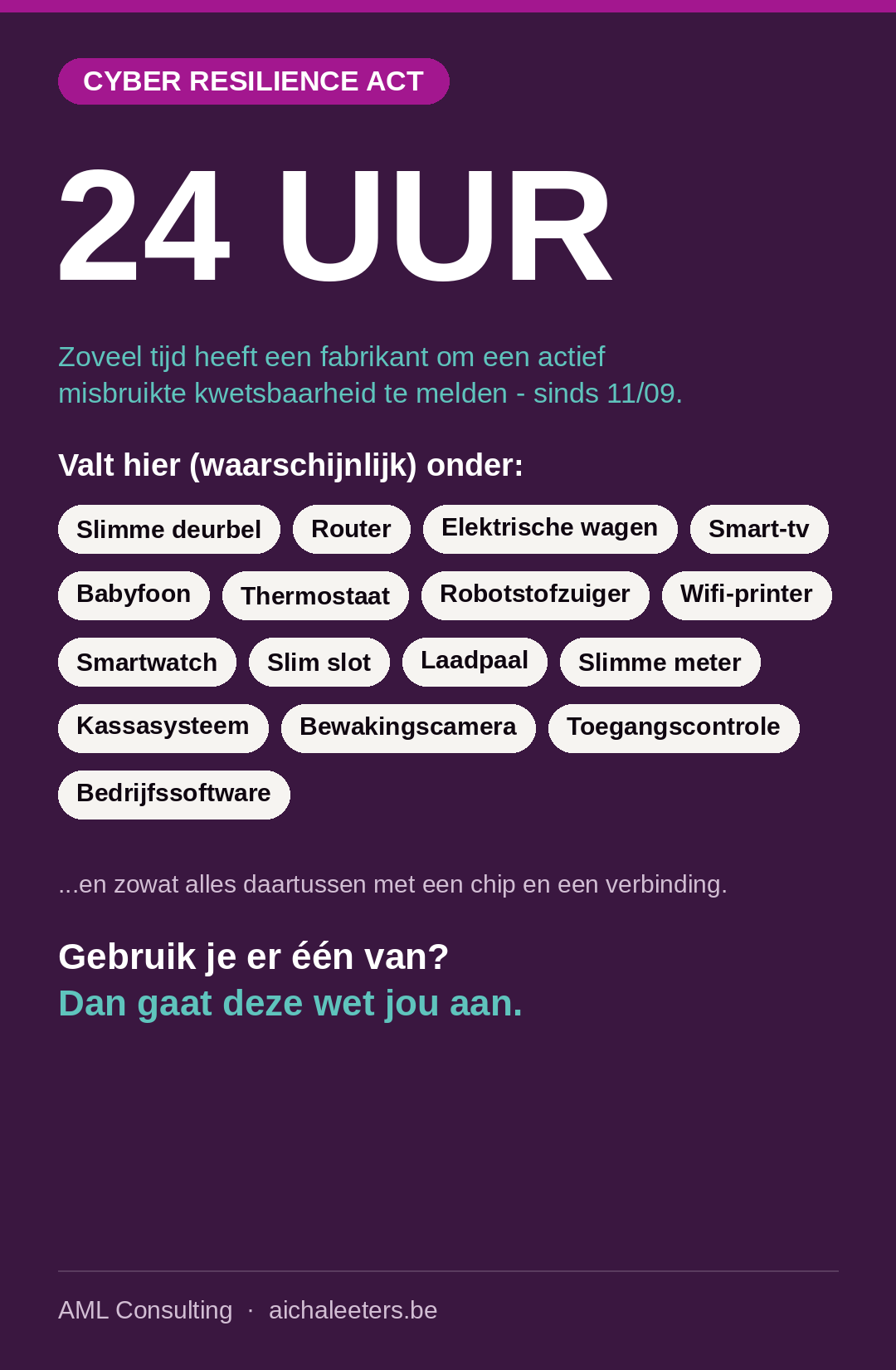 Een nieuwe meldplicht sinds 11 september - ken je ze al?